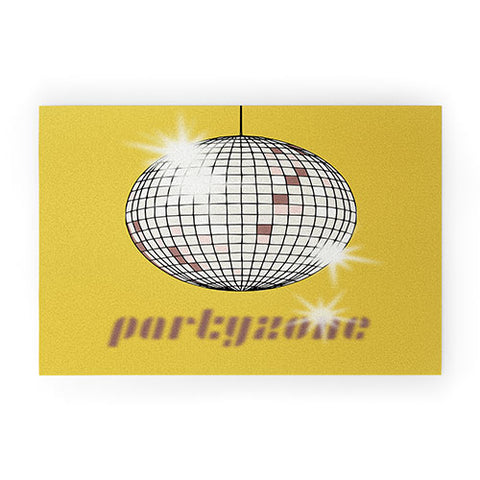 DESIGN dannick Celebrate the 80s Partyzone yellow Welcome Mat