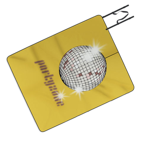 DESIGN dannick Celebrate the 80s Partyzone yellow Picnic Blanket