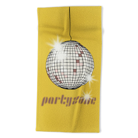 DESIGN dannick Celebrate the 80s Partyzone yellow Beach Towel