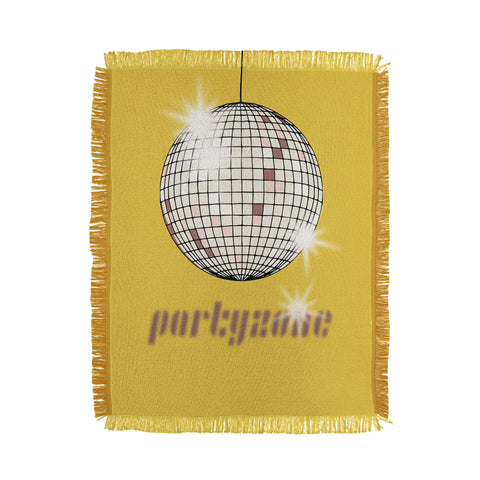 DESIGN d´annick Celebrate the 80s Partyzone yellow Throw Blanket