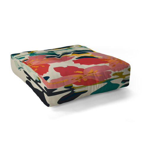 DESIGN dannick colorful orchid Floor Pillow Square