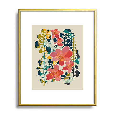 DESIGN dannick colorful orchid Metal Framed Art Print