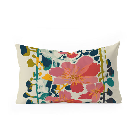 DESIGN dannick colorful orchid Oblong Throw Pillow