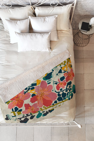 DESIGN dannick colorful orchid Fleece Throw Blanket