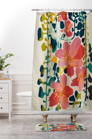 DESIGN dannick colorful orchid Shower Curtain And Mat