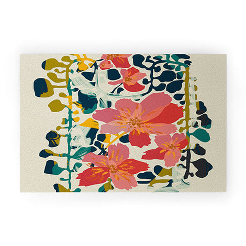 DESIGN dannick colorful orchid Welcome Mat