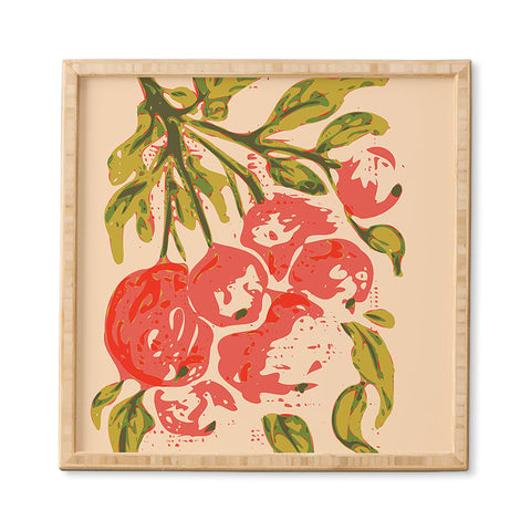 DESIGN dannick Coral berries fall florals no1 Framed Wall Art