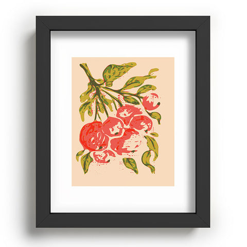 DESIGN dannick Coral berries fall florals no1 Recessed Framing Rectangle