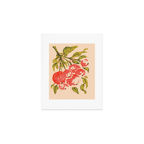 DESIGN d´annick Coral berries fall florals no1 Art Print