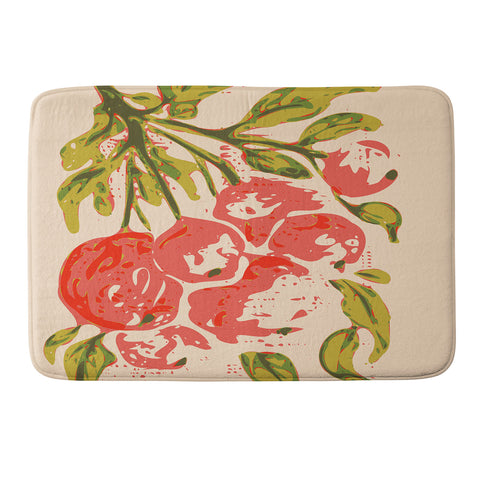 DESIGN dannick Coral berries fall florals no1 Memory Foam Bath Mat