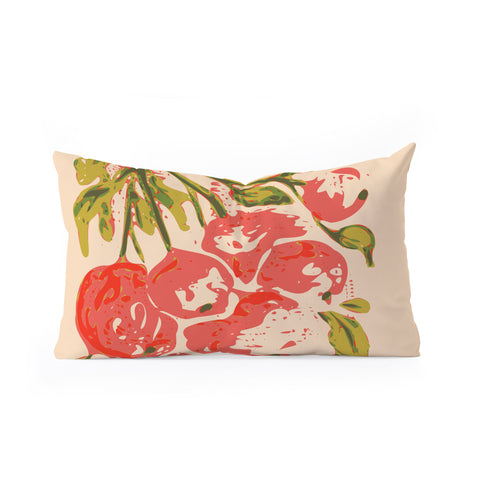 DESIGN d´annick Coral berries fall florals no1 Oblong Throw Pillow