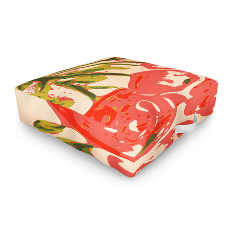 DESIGN dannick Coral berries fall florals no1 Outdoor Floor Cushion