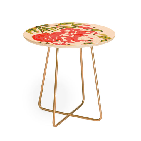 DESIGN d´annick Coral berries fall florals no1 Round Side Table