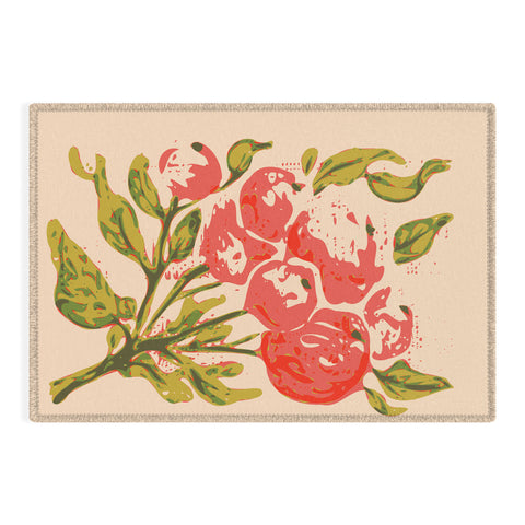 DESIGN dannick Coral berries fall florals no1 Outdoor Rug