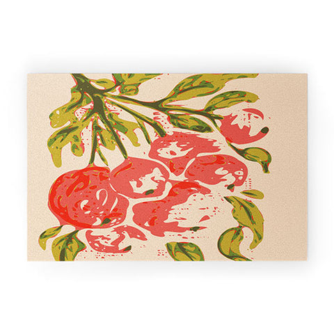 DESIGN d´annick Coral berries fall florals no1 Welcome Mat