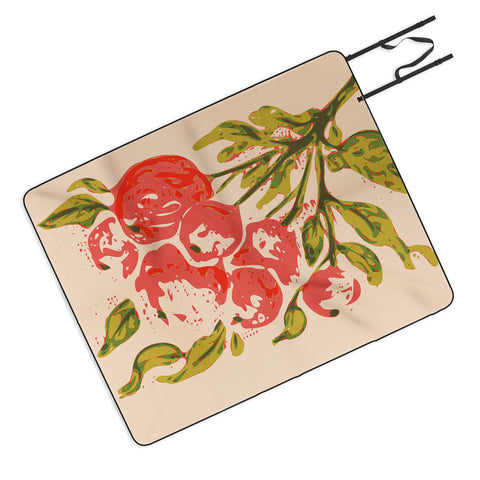 DESIGN dannick Coral berries fall florals no1 Picnic Blanket