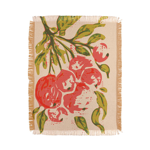 DESIGN d´annick Coral berries fall florals no1 Throw Blanket