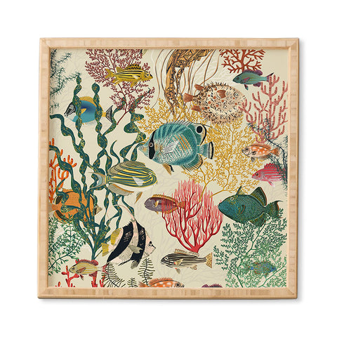 DESIGN dannick coral reef deep silence Framed Wall Art