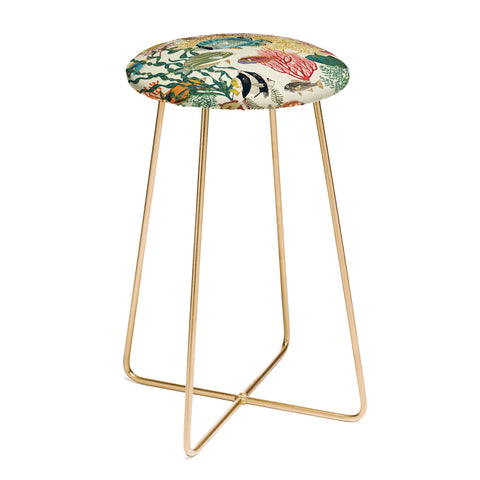 DESIGN d´annick coral reef deep silence Counter Stool