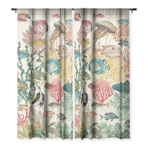 DESIGN dannick coral reef deep silence Sheer Non Repeat