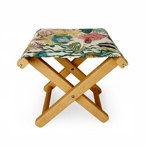 DESIGN dannick coral reef deep silence Folding Stool