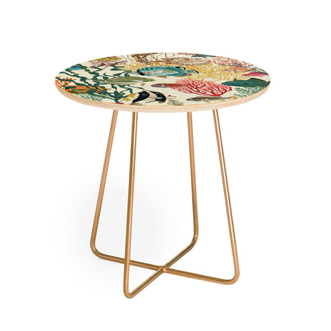 DESIGN d´annick coral reef deep silence Round Side Table