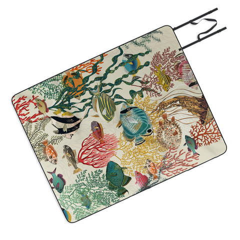 DESIGN dannick coral reef deep silence Picnic Blanket