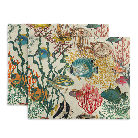 DESIGN dannick coral reef deep silence Placemat