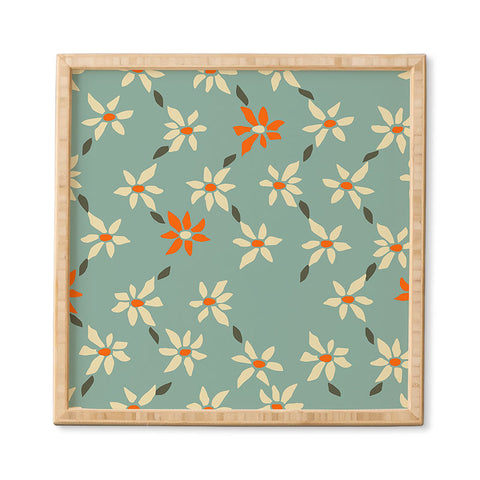 DESIGN dannick Daily pattern Retro Flower No1 Framed Wall Art