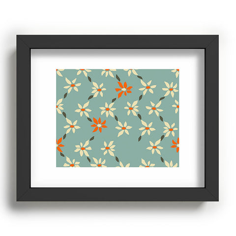 DESIGN dannick Daily pattern Retro Flower No1 Recessed Framing Rectangle