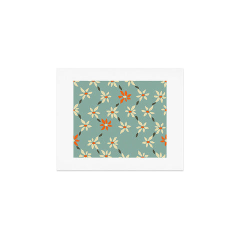 DESIGN dannick Daily pattern Retro Flower No1 Art Print