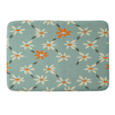 DESIGN dannick Daily pattern Retro Flower No1 Memory Foam Bath Mat