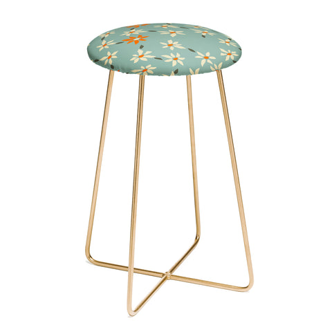 DESIGN dannick Daily pattern Retro Flower No1 Counter Stool