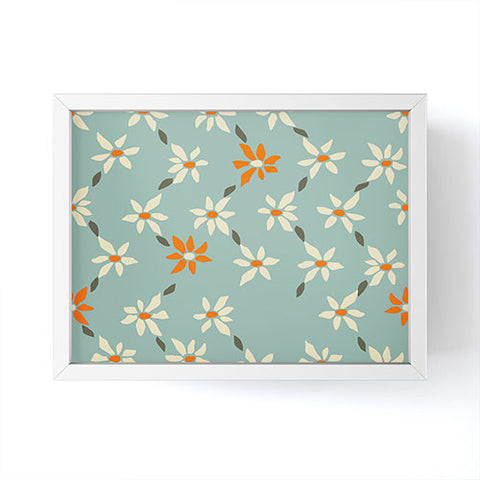 DESIGN d´annick Daily pattern Retro Flower No1 Framed Mini Art Print