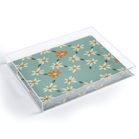 DESIGN d´annick Daily pattern Retro Flower No1 Acrylic Tray