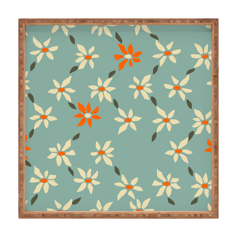 DESIGN d´annick Daily pattern Retro Flower No1 Square Tray