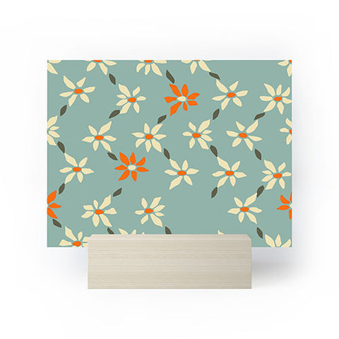 DESIGN dannick Daily pattern Retro Flower No1 Mini Art Print