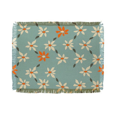 DESIGN dannick Daily pattern Retro Flower No1 Throw Blanket