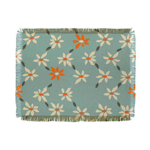 DESIGN d´annick Daily pattern Retro Flower No1 Throw Blanket