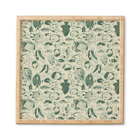 DESIGN dannick deep ocean fish family Framed Wall Art