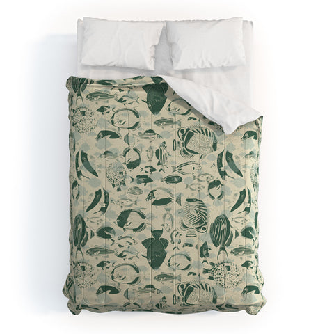 DESIGN dannick deep ocean fish family Comforter