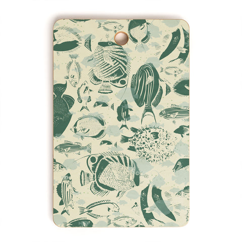 DESIGN dannick deep ocean fish family Cutting Board Rectangle