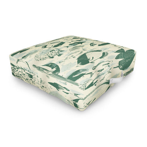 DESIGN dannick deep ocean fish family Outdoor Floor Cushion