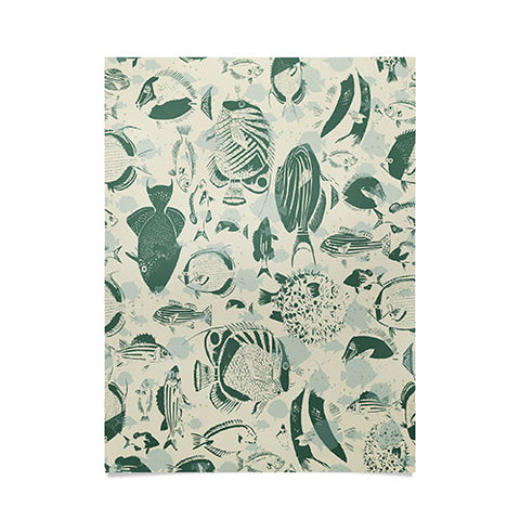 DESIGN dannick deep ocean fish family Poster