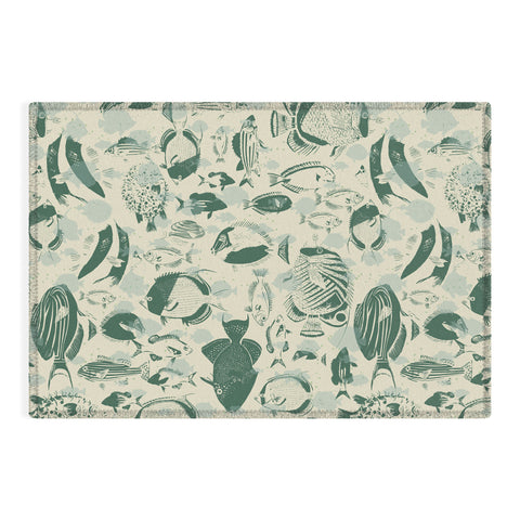 DESIGN dannick deep ocean fish family Outdoor Rug