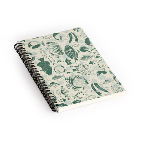 DESIGN dannick deep ocean fish family Spiral Notebook