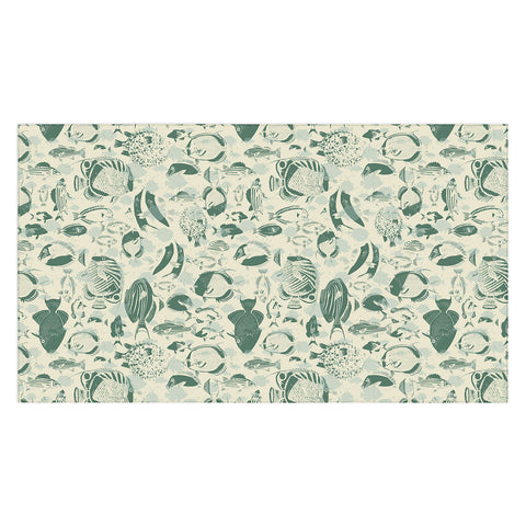 DESIGN dannick deep ocean fish family Tablecloth