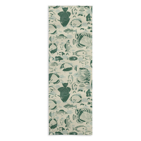 DESIGN dannick deep ocean fish family Yoga Towel