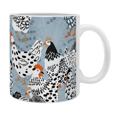 DESIGN d´annick Favorite chickens blue Coffee Mug