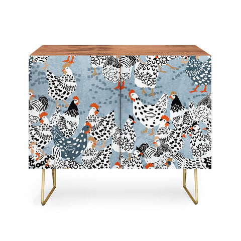 DESIGN dannick Favorite chickens blue Credenza